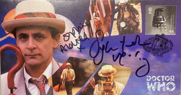 The Seventh Doctor Who Classic Special Stamp Cover Dual Signed Sylvester McCoy & Sophie Aldred